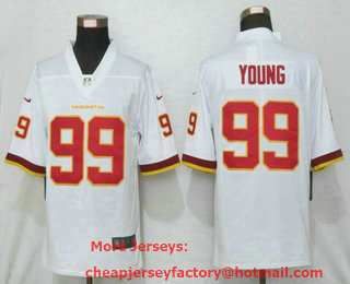 Men's Washington Redskins #99 Chase Young White NEW 2020 Vapor Untouchable Stitched NFL Nike Limited Jersey