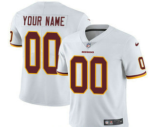 Men's Washington Redskins Custom Vapor Untouchable White Road NFL Nike Limited Jersey