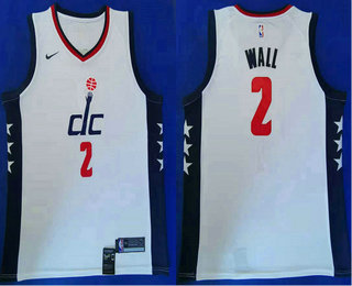 Men's Washington Wizards #2 John Wall NEW White 2020 City Edition NBA Swingman Jersey
