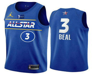 Men's Washington Wizards #3 Bradley Beal Blue 2021 All-Star Eastern Conference Stitched NBA Jersey