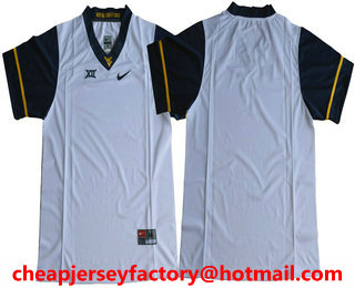 Men's West Virginia Mountaineers Blank White Limited College Football Stitched Nike NCAA Jersey