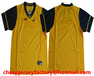 Men's West Virginia Mountaineers Blank Yellow Limited College Football Stitched Nike NCAA Jersey