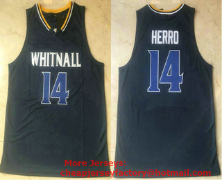 Men's Whitnall High School #14 Tyler Herro Navy Blue Basketball Vintage Jersey