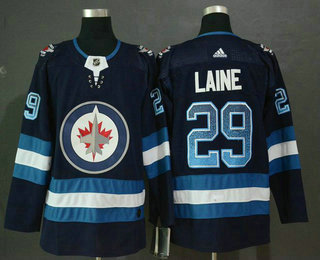 Men's Winnipeg Jets #29 Patrik Laine Blue Drift Fashion Adidas Stitched NHL Jersey