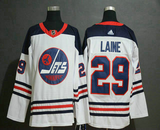 Men's Winnipeg Jets #29 Patrik Laine White Breakaway Heritage Adidas Stitched NHL Jersey
