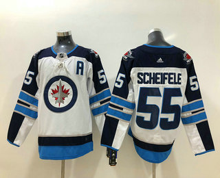 Men's Winnipeg Jets #55 Mark Scheifele White 2017-2018 Hockey Stitched NHL Jersey