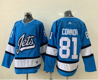 Men's Winnipeg Jets #81 Kyle Connor Blue New Alternate Adidas Stitched NHL Jersey