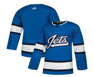 Men's Winnipeg Jets Blank Blue New Alternate Adidas Stitched NHL Jersey