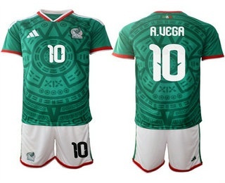 Mens Mexico #10 Alexis Vega Green 2026 World Cup Home Soccer Jersey Suit