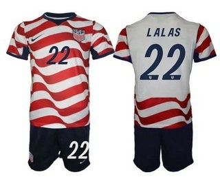 Mens USA National Team #22 Alexi Lalas Home White 2026 World Cup Soccer Jersey Suit