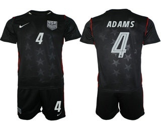Mens USA National Team #4 Tyler Adams Away Navy 2026 World Cup Soccer Jersey Suit