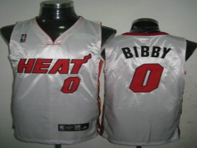 Miami Heat 0 Bibby White Jersey