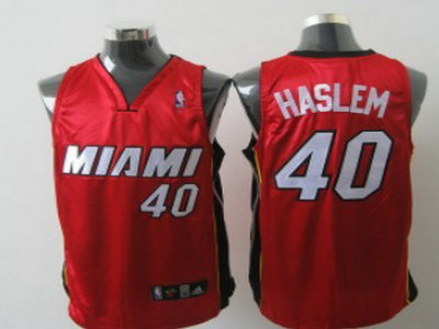 Miami Heat 40 Haslem Red  Jersey