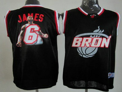 Miami Heat 6 LeBron James Black Notorious Fashion Jersey