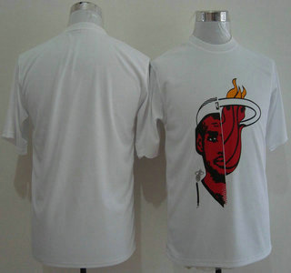 Miami Heat #6 LeBron James White Shirt-1
