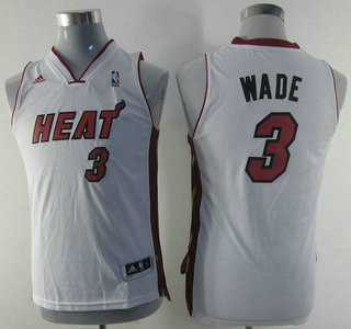Miami Heat 3 Dwyane Wade Grey Kids Jersey