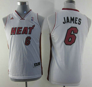 Miami Heat 6 LeBron James Grey Kids Jersey