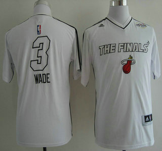 Miami Heat #3 Dwyane Wade 2013 NBA Finals Shooter White Shirt