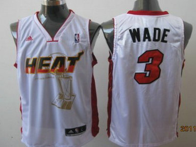Miami Heats 3 Wade White The Finals Commemorative Jersey