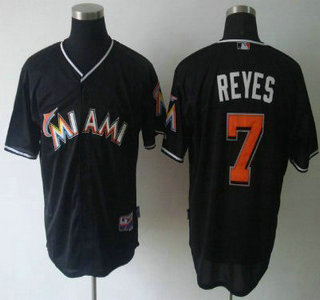 Miami Marlins #7 Jose Reyes Black Kids Jersey