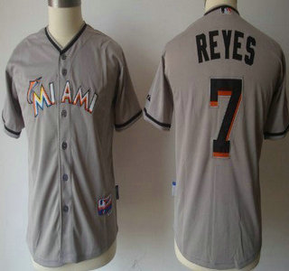 Miami Marlins #7 Jose Reyes Gray Kids Jersey