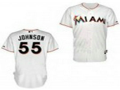 Miami Marlins Josh Johnson 55 Stitched white MLB Jersey