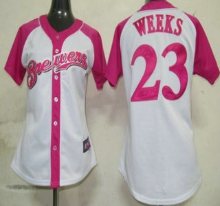 Milwaukee Brewers #23 Rickie Weeks 2012 Fashion Womens Jersey