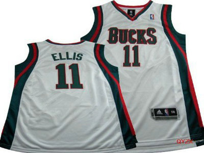 Milwaukee Bucks 11 Monta Ellis White Authentic Jersey