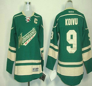 Minnesota Wild #9 Mikko Koivu Green Kids Jersey