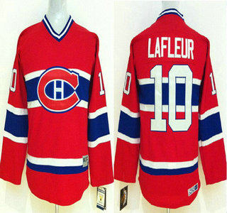 Montreal Canadiens #10 Guy Lafleur Red Throwback CCM Kids Jersey