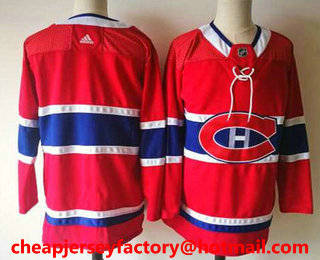 Montreal Canadiens Blank Red 2017-2018 Hockey Stitched NHL Jersey