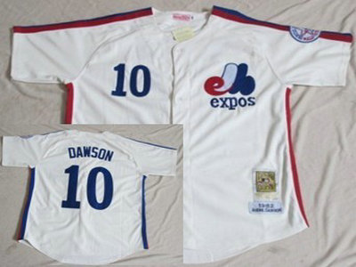 Montreal Expos 10 Andre Dawson Cream Throwback Jersey