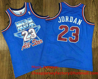 NBA 1993 All-Star #23 Michael Jordan White Hardwood Classics Soul AU Throwback Jersey