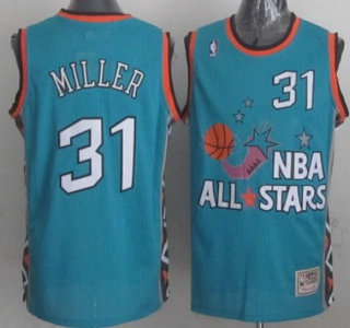 NBA 1995-1996 All-Star #31 Reggie Miller Green Swingman Throwback Jersey