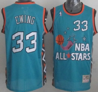 NBA 1995-1996 All-Star #33 Patrick Ewing Green Swingman Throwback Jersey