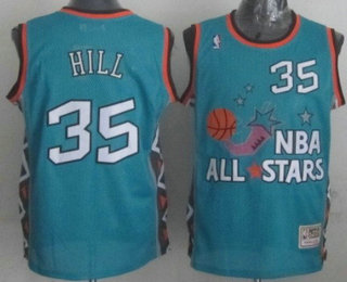 NBA 1996 All-Star #35 Grant Hill Green Hardwood Classics Soul Swingman Throwback Jersey