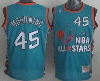 NBA 1996 All-Star #45 Alonzo Mourning Green Hardwood Classics Soul Swingman Throwback Jersey