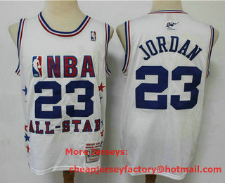 NBA 2003 All-Star #23 Michael Jordan White Swingman Throwback Jersey
