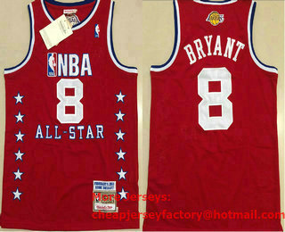NBA 2003 All-Star #8 Michael Jordan Red Hardwood Classics Soul AU Throwback Jersey