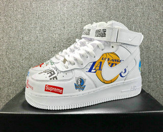 NBA Nike Air Force 1 High White Shoes
