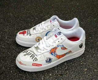 NBA Nike Air Force 1 Low White Shoes
