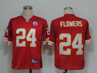 NFL Kansas City Chiefs 24 Flowers Red Jersey