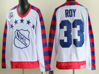 NHL 1992 All-Star 33 Patrick Roy White Throwback CCM 75TH Jersey