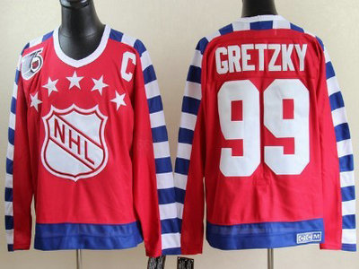 NHL 1992 All-Star 99 Wayne Gretzky Red Throwback CCM 75TH Jersey