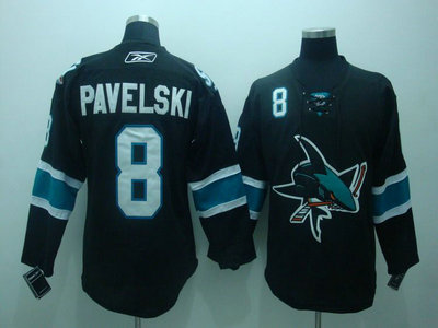 NHL Jerseys San Jose Sharks 8 PAVELSKI BLACK