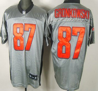 New England Patriots #87 Rob Gronkowski Gray Jersey
