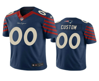 New England Patriots Custom Navy Nike City Edition Jersey - Men