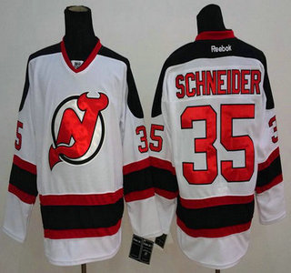 New Jersey Devils #35 Cory Schneider White Jersey