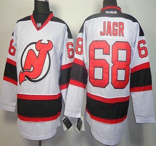 New Jersey Devils #68 Jaromir Jagr White Jersey