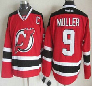 New Jersey Devils #9 Kirk Muller Red With Black Throwback CCM Jersey